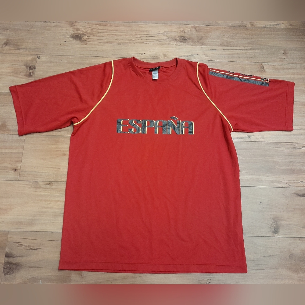 Kipsta España 2004 Jersey Short Sleeve Crew Neck Football Futbol SPAIN Men's Med